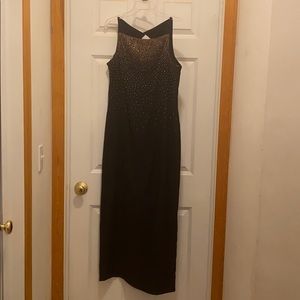T-length black dress
